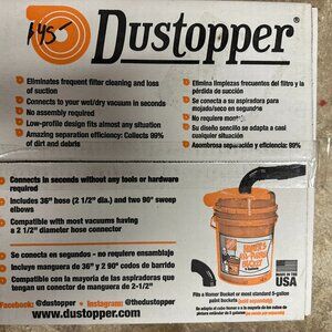 DUST STOPPER ATTACHMENT FOR SHOP VACS (NEW - NEVER OPENED OR USED)